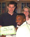 The cake (L-R: Terry, Joel, Tyrell, Julie & Beth)