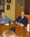 Hyma, Jessica, Joy and Archit enjoying the cheesecake"