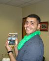 Abdel is also excited -- he now has a lock/calculator (perhaps to secure that Instron??)