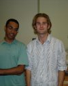 Only two UG presenters this semester! (Prinon (left), who works with Scott Z., and Michael, who works with Natalia)