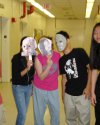 More creepy students...(Shoaib, Lena, Rachel -- wearing a scary mask of Lena, Alex C. and Hye Sun)
