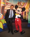 Alright – the good stuff! We posed with Mickey and friends. Here is Shreyas with Mickey Mouse.